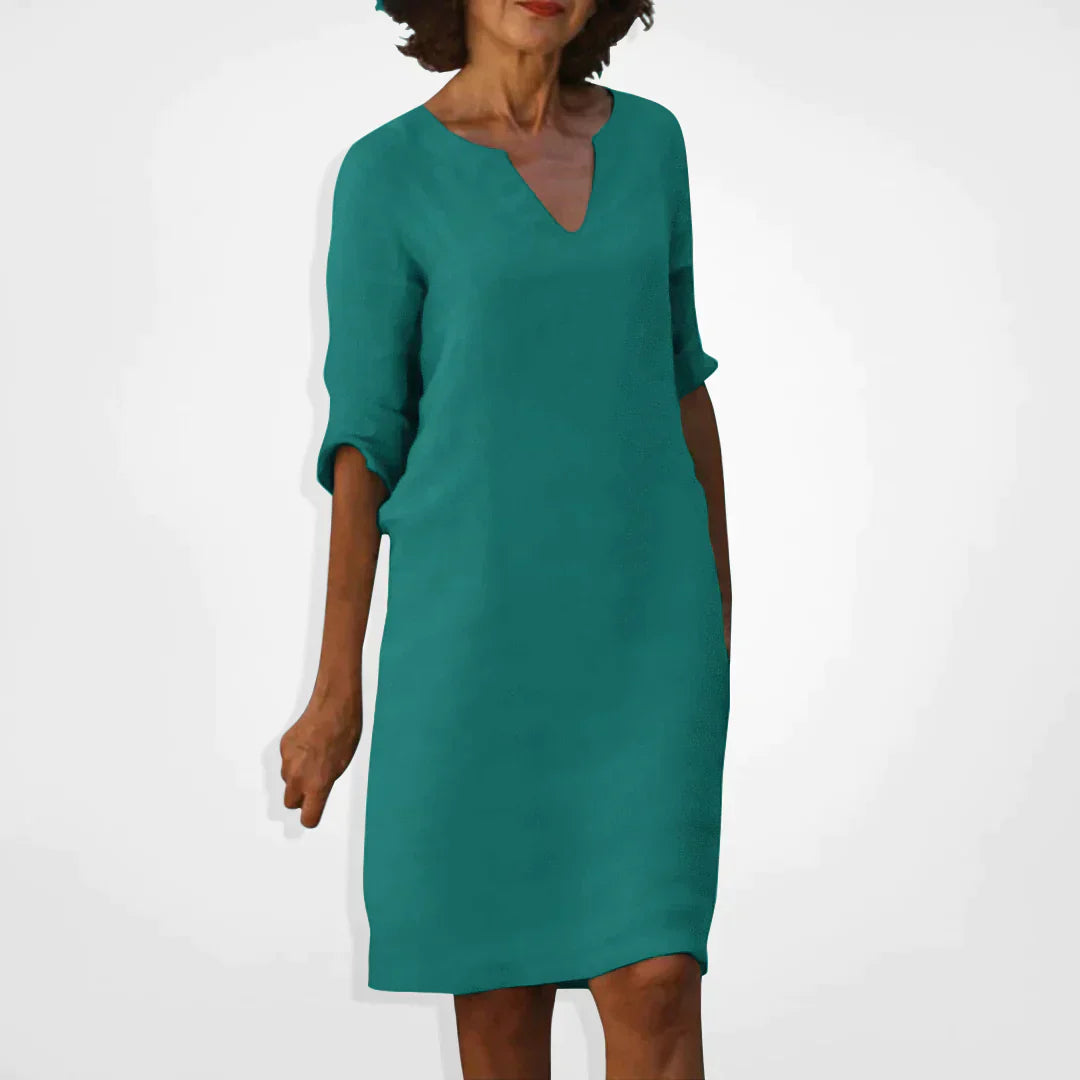 Elarova | Sommerkleid mit V-Ausschnitt