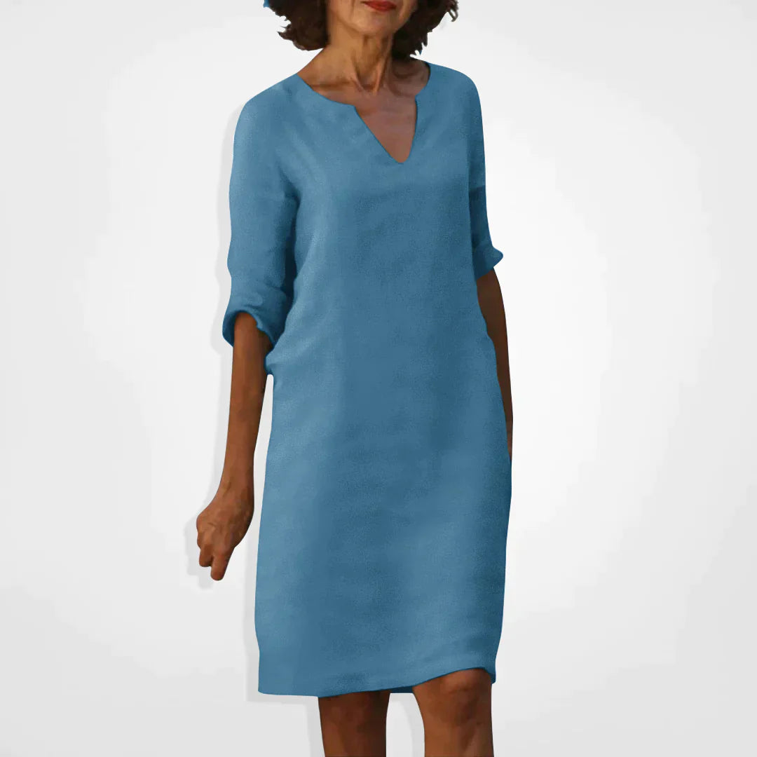 Elarova | Sommerkleid mit V-Ausschnitt