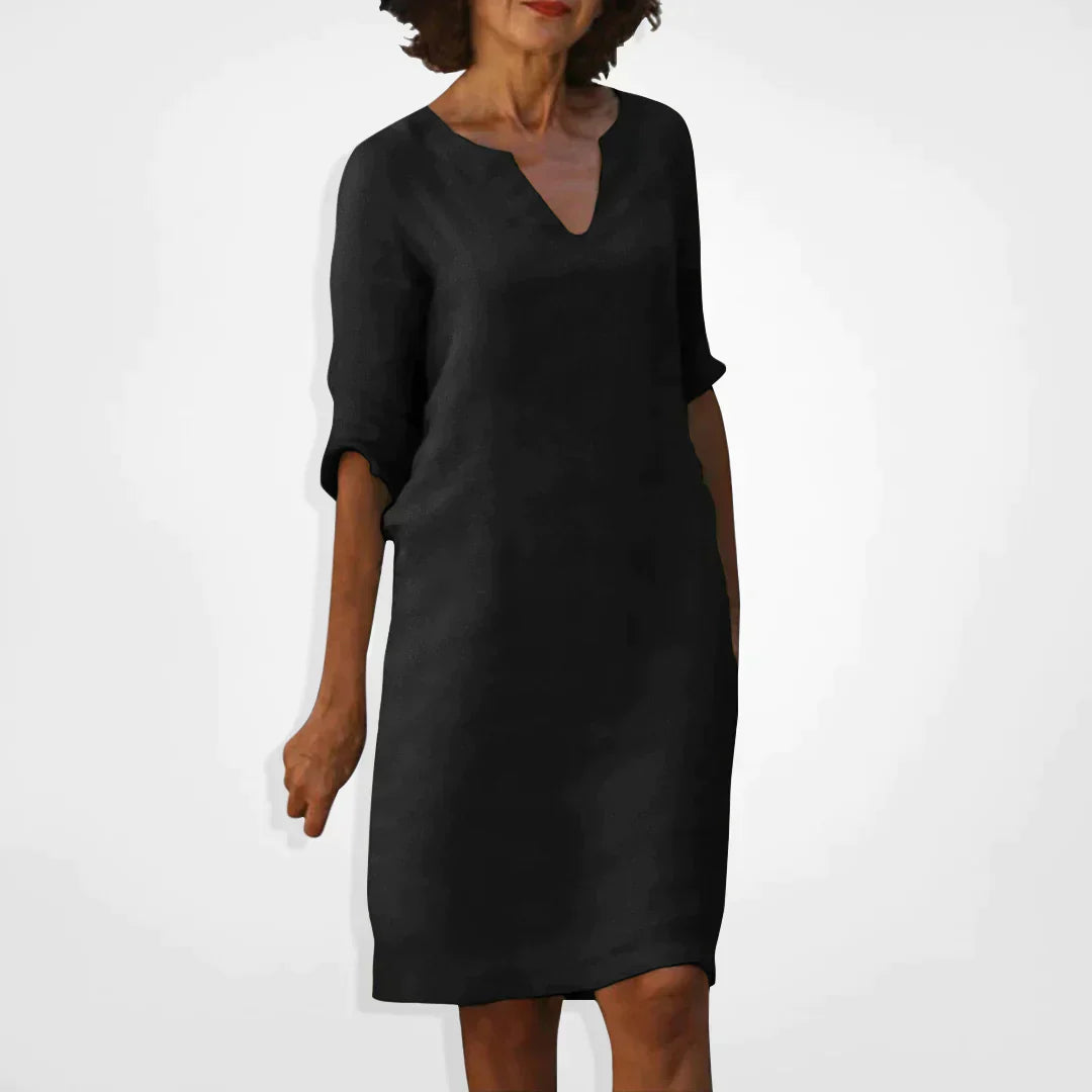 Norvielle Damen Sommerkleid V-Ausschnitt - Norvielle