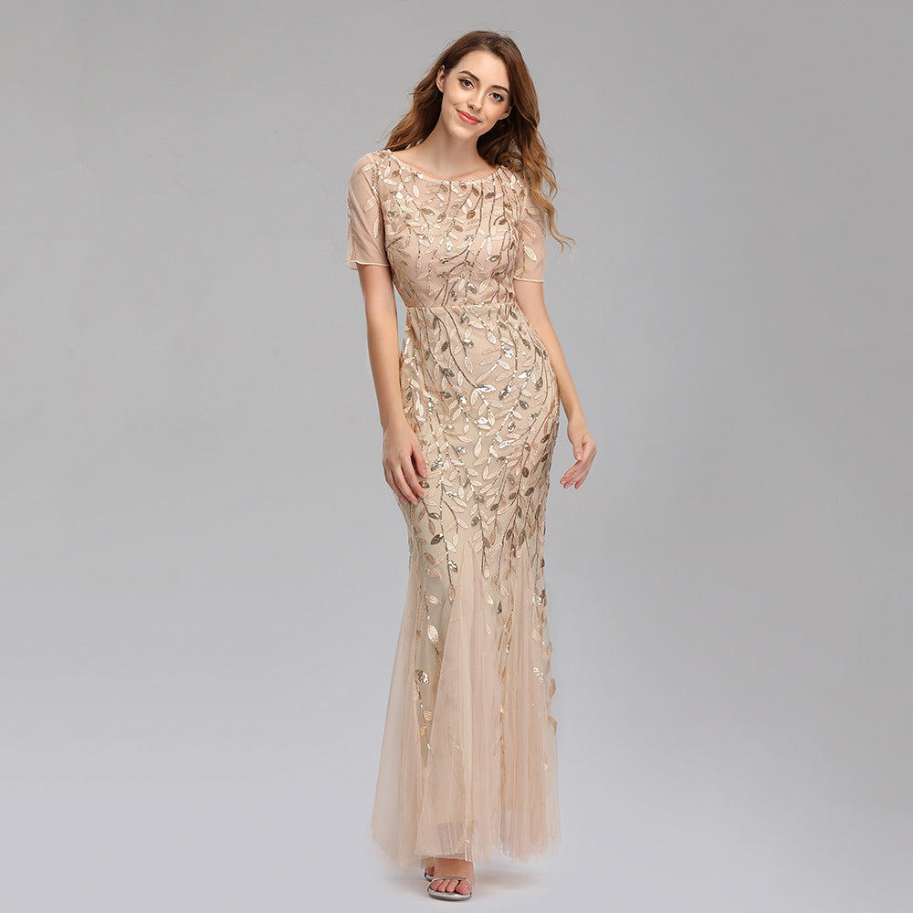 Elarova Spitzen-Abendkleid