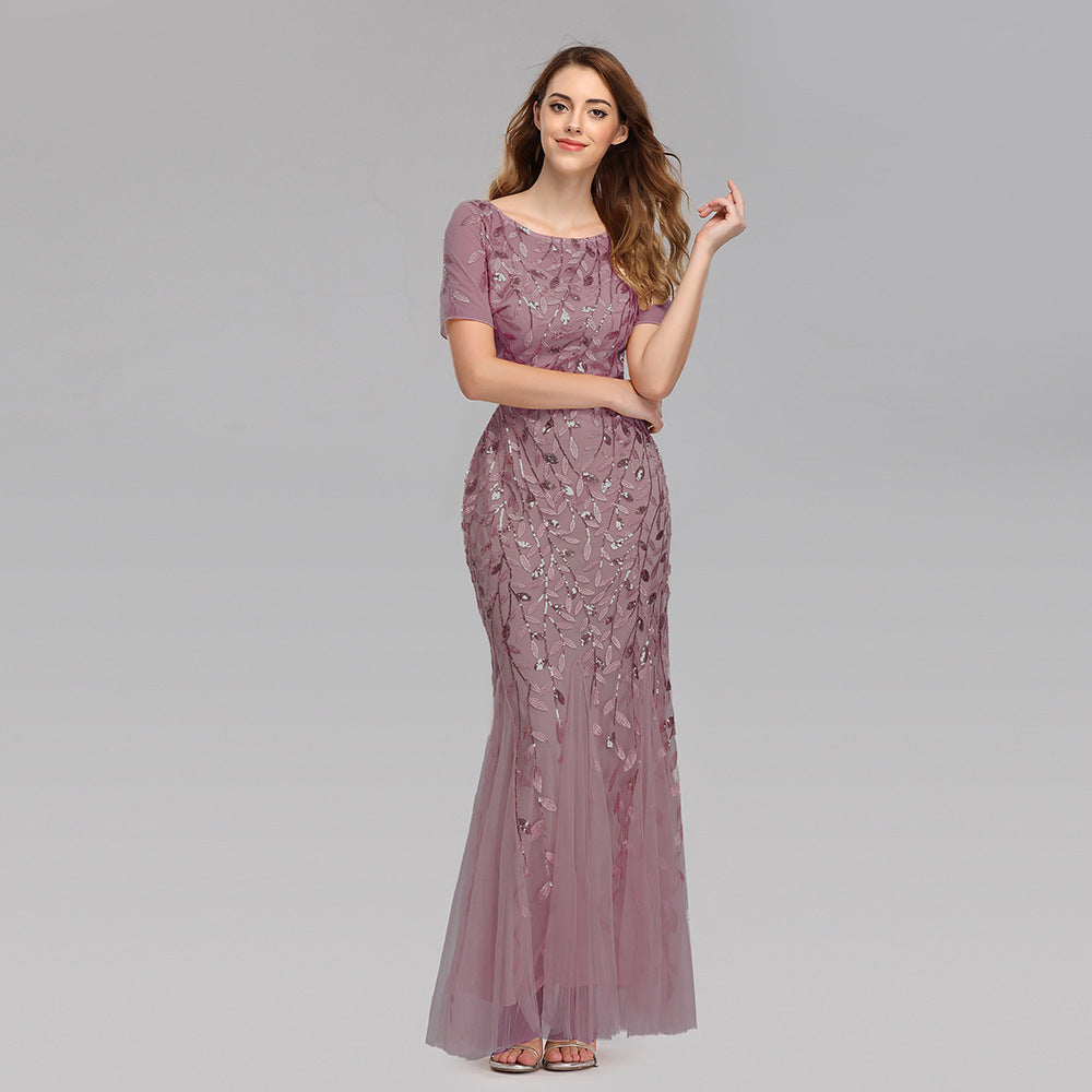 Elarova Spitzen-Abendkleid