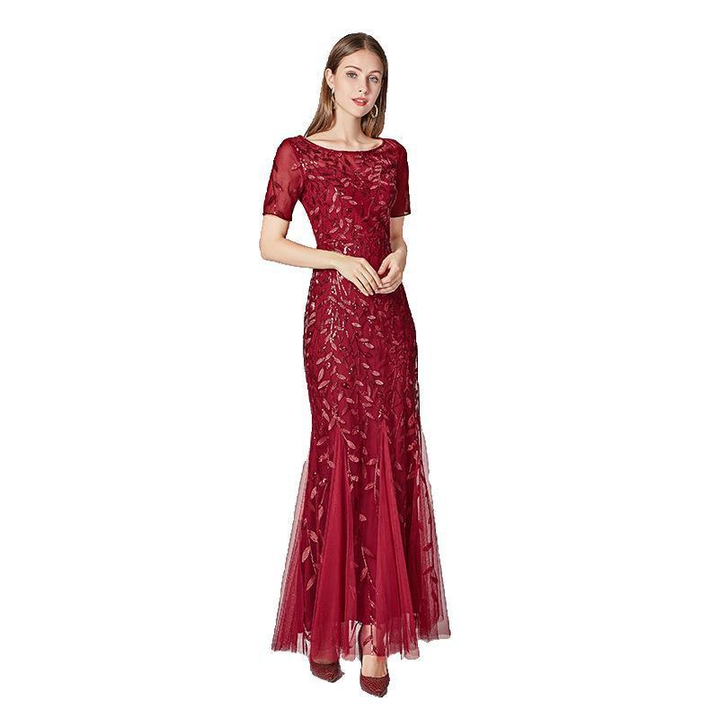 Elarova Spitzen-Abendkleid