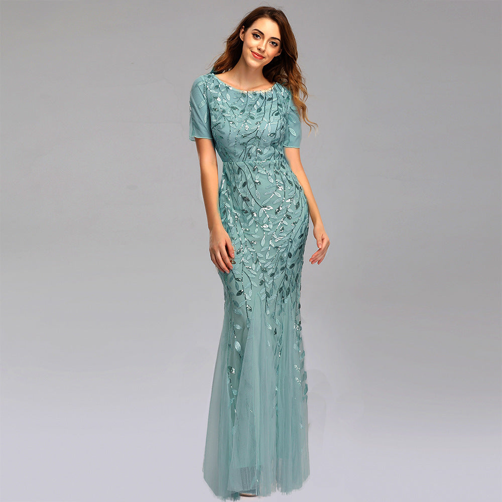 Elarova Spitzen-Abendkleid