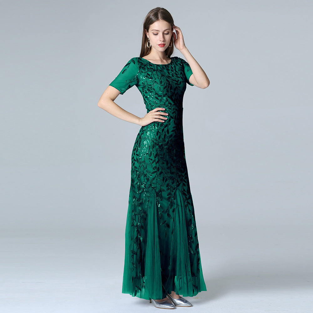 Norvielle Damen Abendkleid Spitze - Norvielle