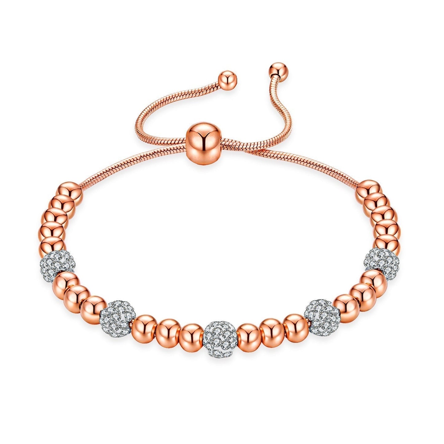 Norvielle Damen Stahlarmband Roségold Silber - Norvielle
