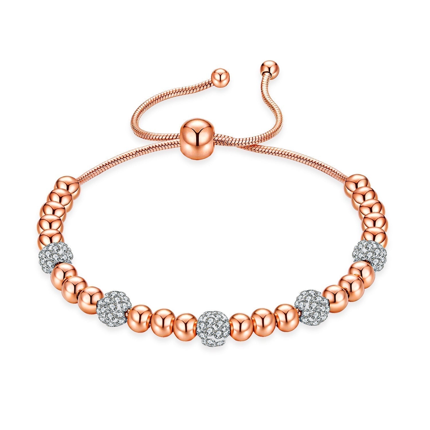 Norvielle Damen Stahlarmband Roségold Silber - Norvielle