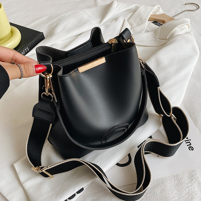 Norvielle Damen Leder Schultertasche Stilvoll Braun - Norvielle