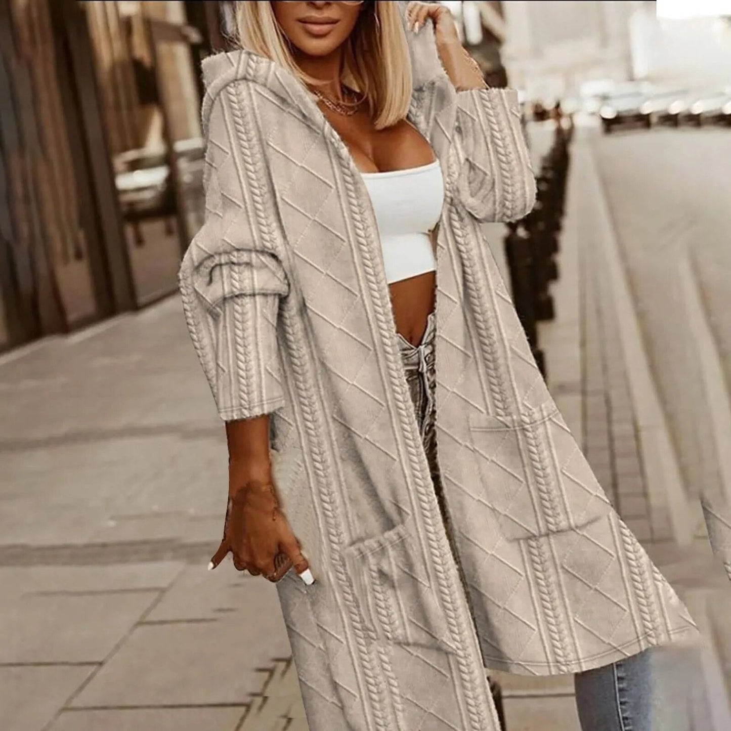 Elarova | Stilvoller Langer Cardigan