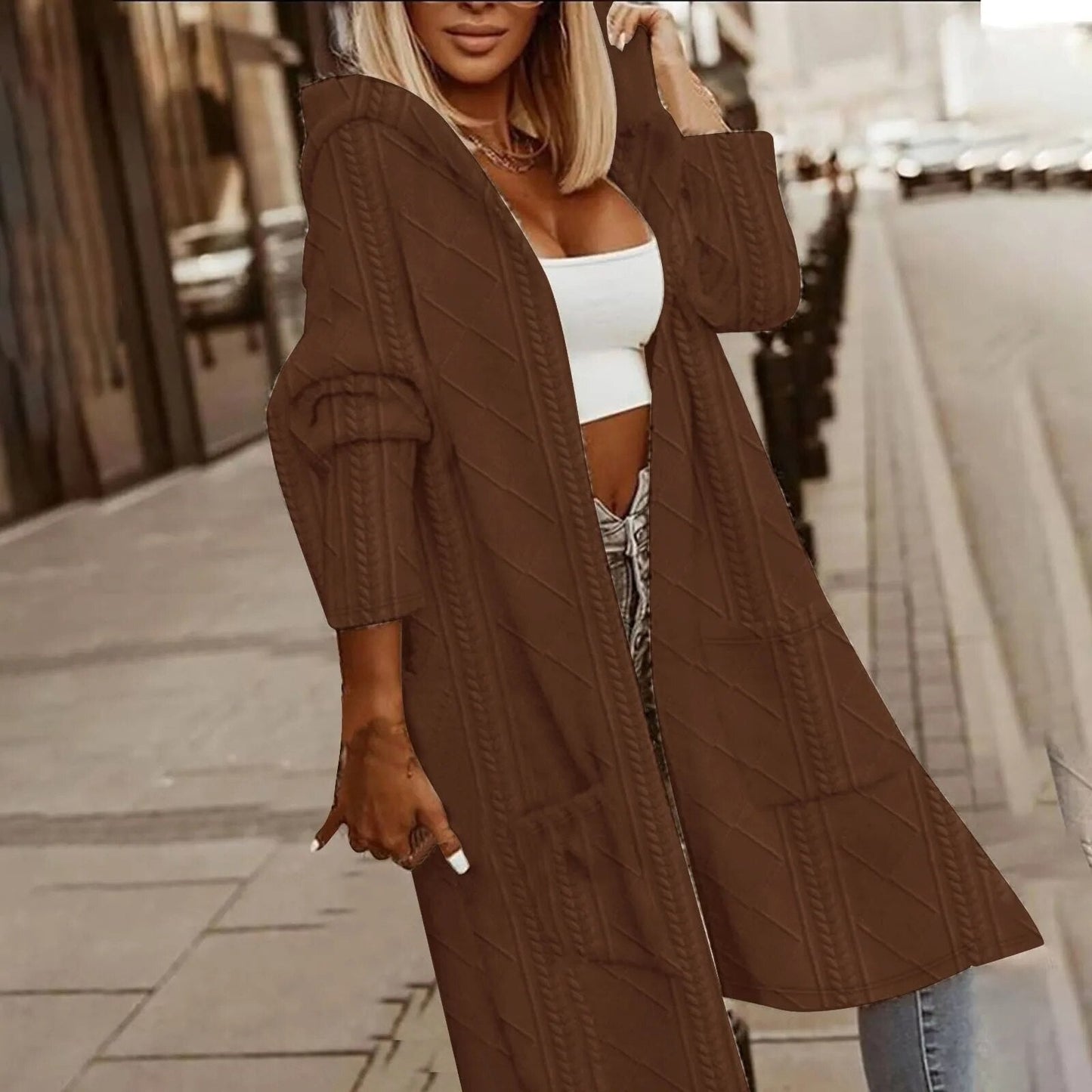 Elarova | Stilvoller Langer Cardigan