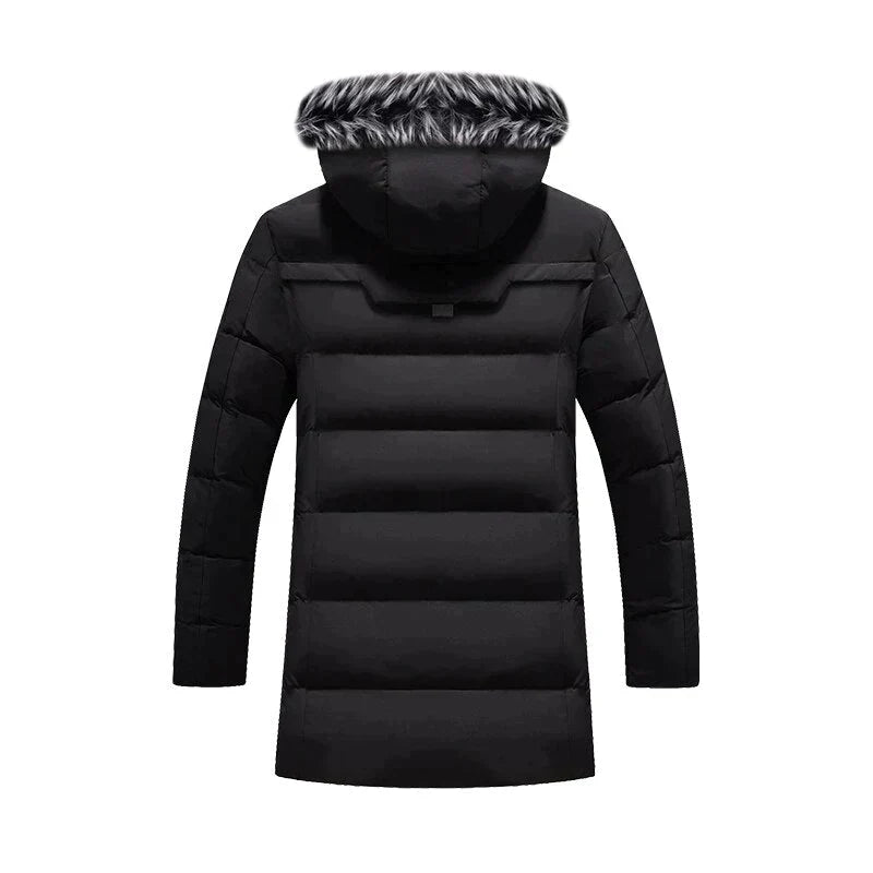 Norvielle Damen Wintermantel Warm Schwarz - Norvielle