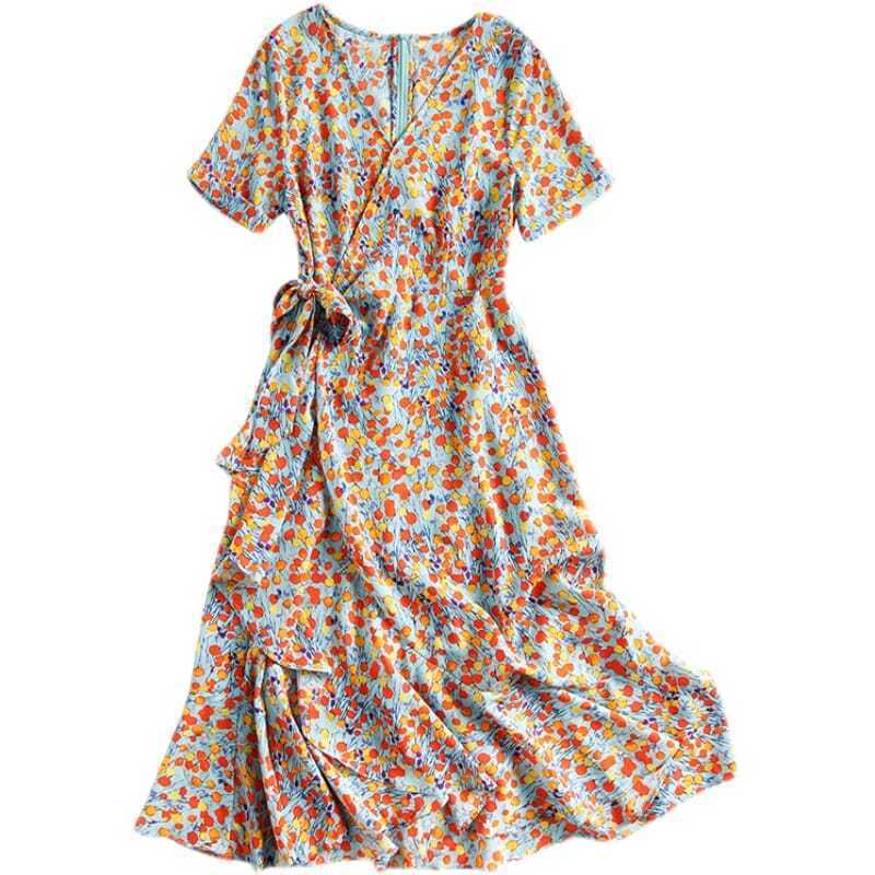 Elarova | Stilvolles Blumenkleid im französischen Design