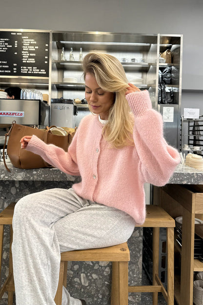 Elarova | Strick Frauen Strickjacke Mit Knöpfen