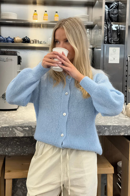 Elarova | Strick Frauen Strickjacke Mit Knöpfen