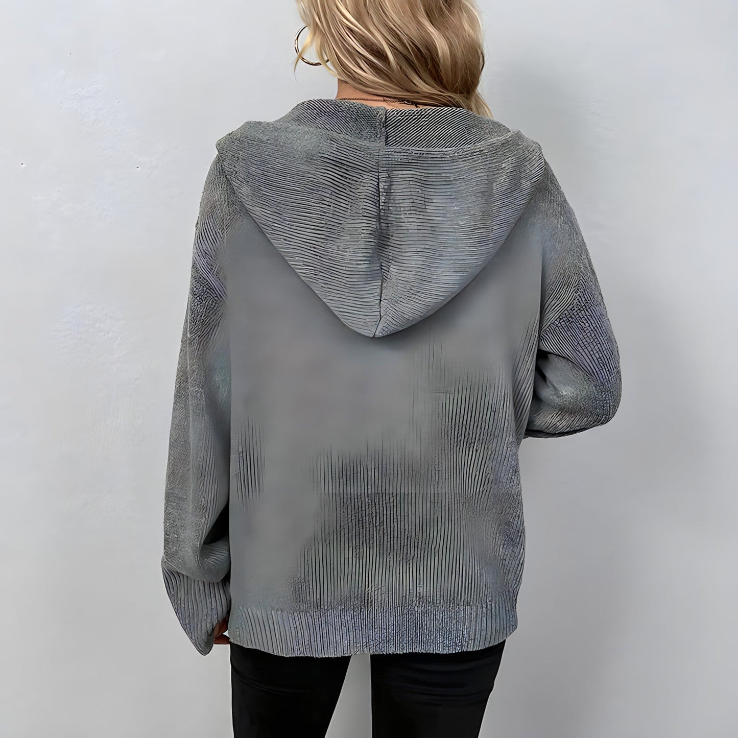 Elarova | Strickjacke | Elegante bequeme Strickjacke mit Kapuze