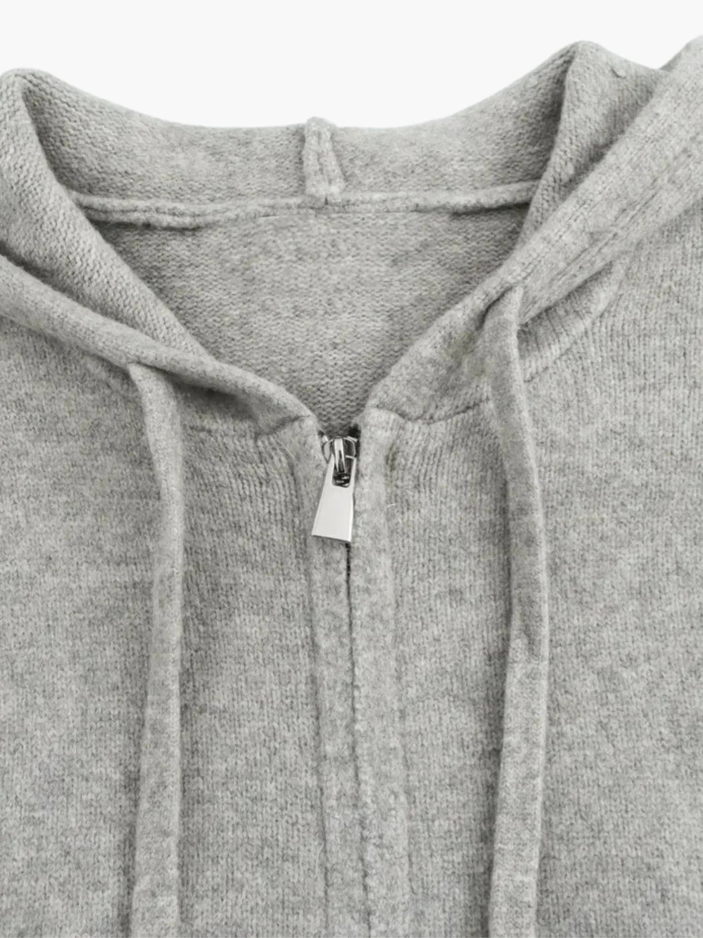 Elarova | Strickjacke Mit Kapuze Und Reißverschluss