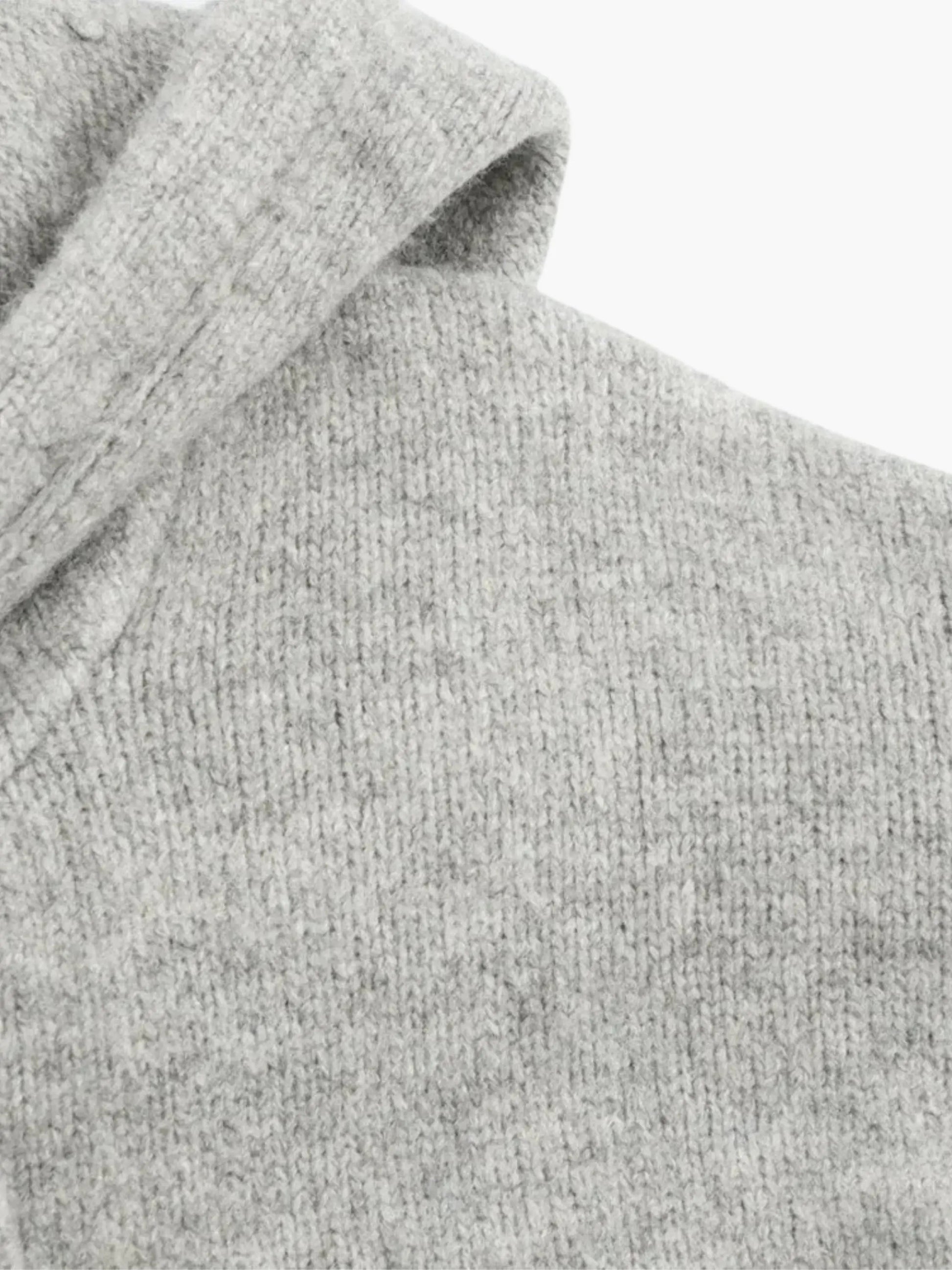 Elarova | Strickjacke Mit Kapuze Und Reißverschluss