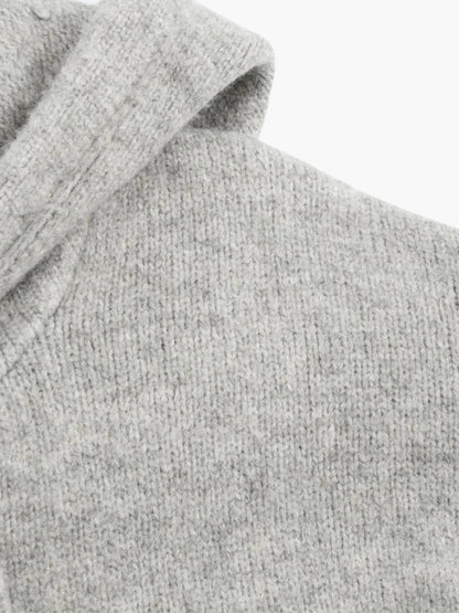 Elarova | Strickjacke Mit Kapuze Und Reißverschluss