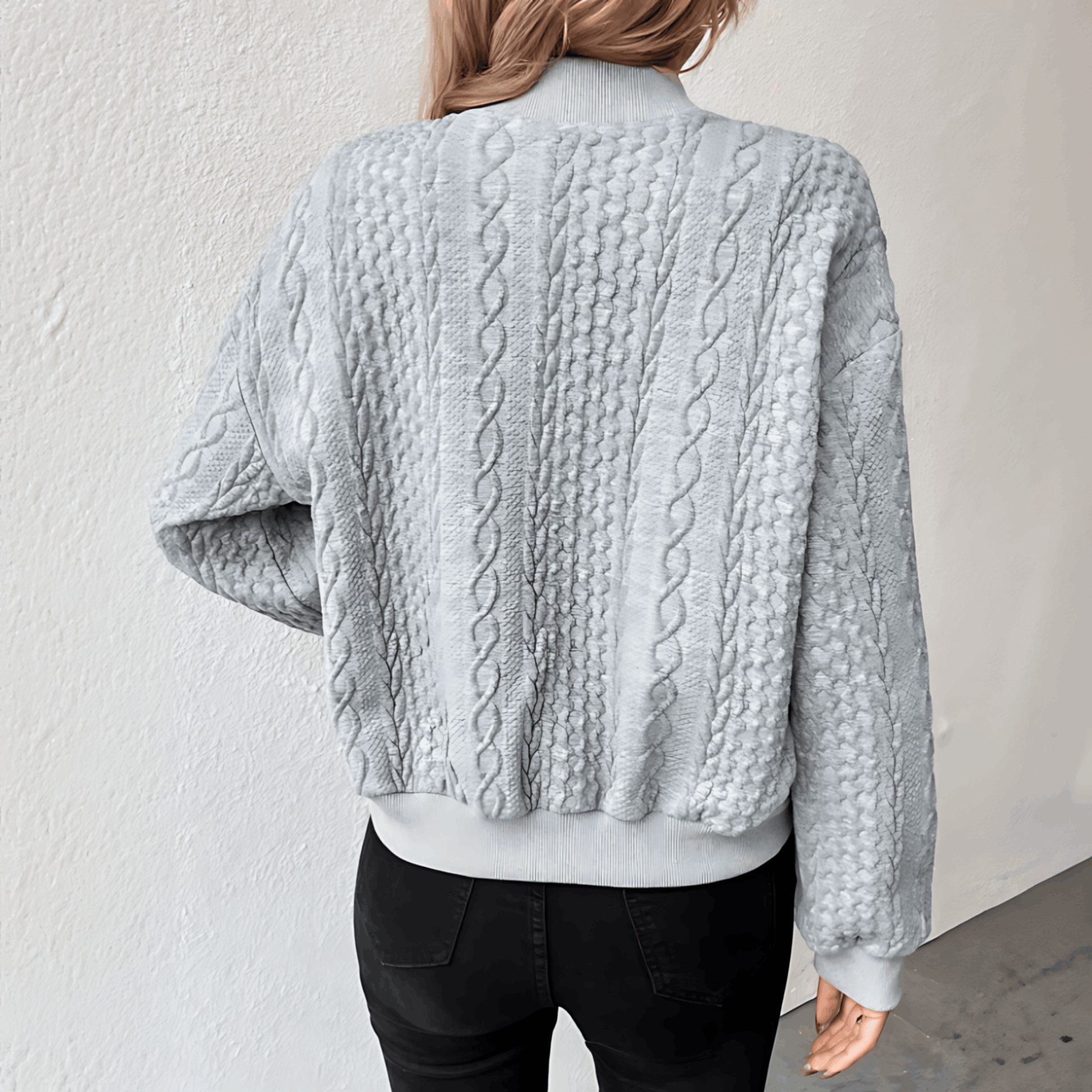 Elarova | Strickjacke im Bomberjacken-Stil mit Knöpfen für Damen