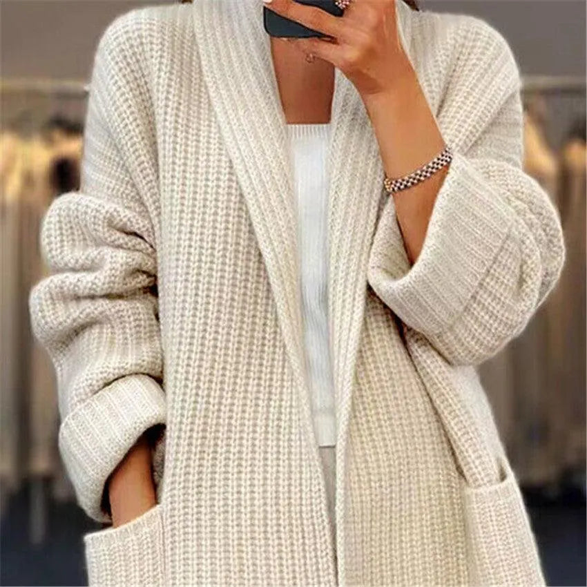 Norvielle Damen Strickjacke Mit Taschen - Norvielle