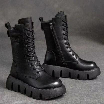 Elarova | Stylische Stiefel mit hoher Sohle