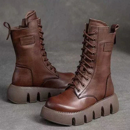 Elarova | Stylische Stiefel mit hoher Sohle