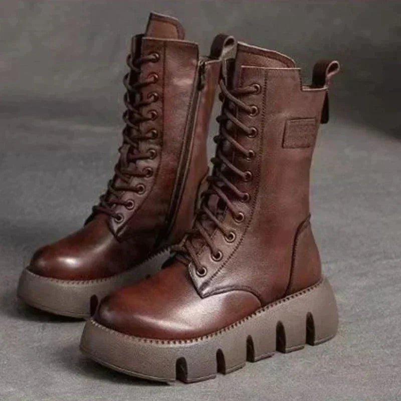 Elarova | Stylische Stiefel mit hoher Sohle