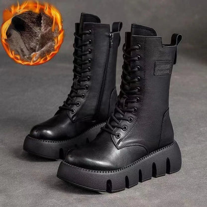 Elarova | Stylische Stiefel mit hoher Sohle