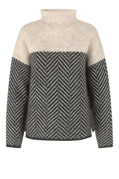 Elarova | Stylischer Pullover mit hohem Kragen
