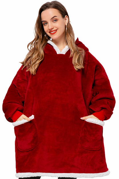 Elarova | Super Gemütliche Gemütlichkeit | Damen Flauschige Fleece-Decke mit Ärmeln