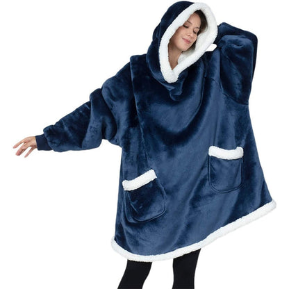 Elarova | Super Gemütliche Gemütlichkeit | Damen Flauschige Fleece-Decke mit Ärmeln