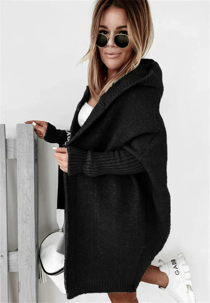 Elarova | Superweiche Gestrickte Strickjacke Mit Taschen Und Kapuze Für Damen