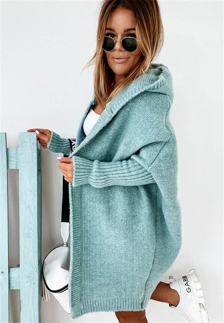 Elarova | Superweiche Gestrickte Strickjacke Mit Taschen Und Kapuze Für Damen