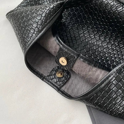 Elarova | Tasche Vegan Leder Alltag Gewebte Tasche Schultertasche