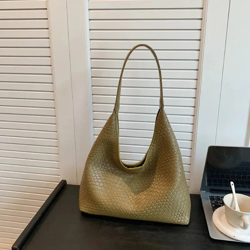 Elarova | Tasche Vegan Leder Alltag Gewebte Tasche Schultertasche
