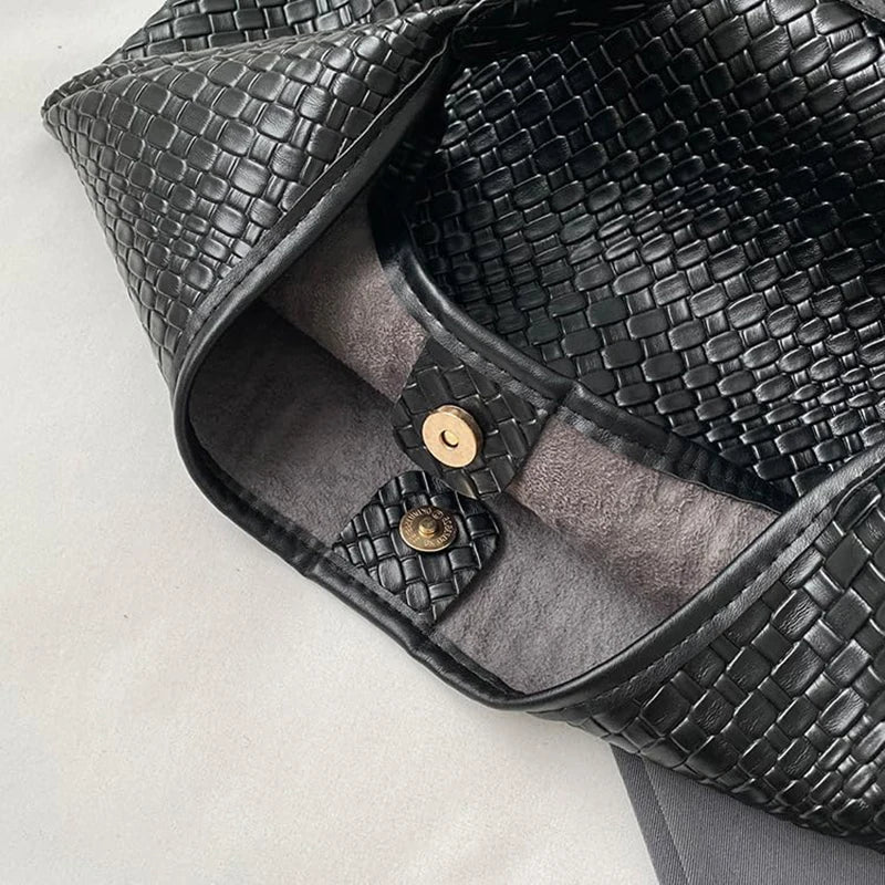 Elarova | Tasche Vegan Leder Alltag Gewebte Tasche Schultertasche
