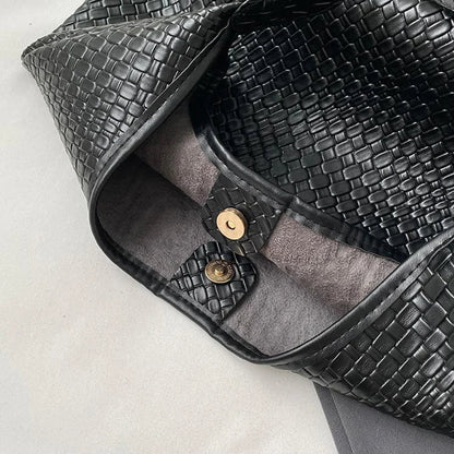 Elarova | Tasche Vegan Leder Alltag Gewebte Tasche Schultertasche