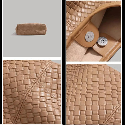 Elarova | Tasche Vegan Leder Alltag Gewebte Tasche Schultertasche