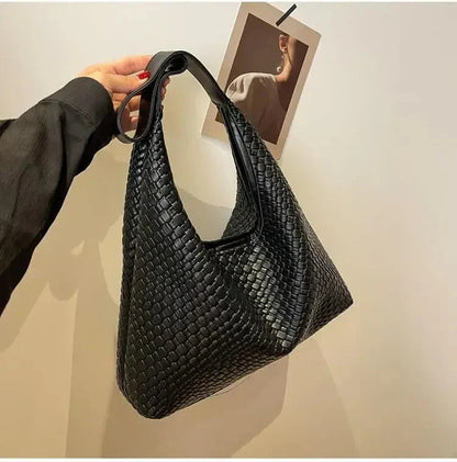 Elarova | Tasche Vegan Leder Alltag Gewebte Tasche Schultertasche
