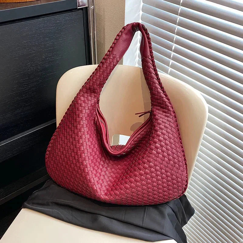 Norvielle Damen Ledertasche Groß Vegan Schwarz - Norvielle