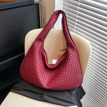 Norvielle Damen Ledertasche Groß Vegan Schwarz - Norvielle