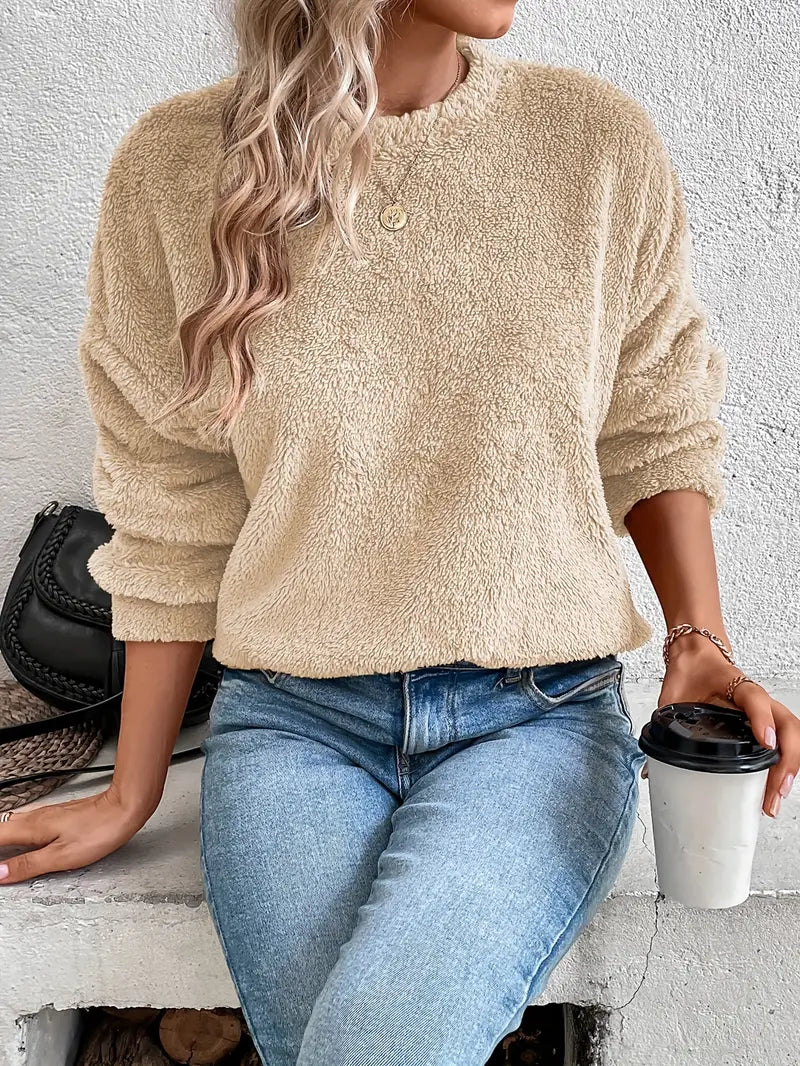 Teddy-Pullover Damen Warm für kaltes Wetter - Norvielle