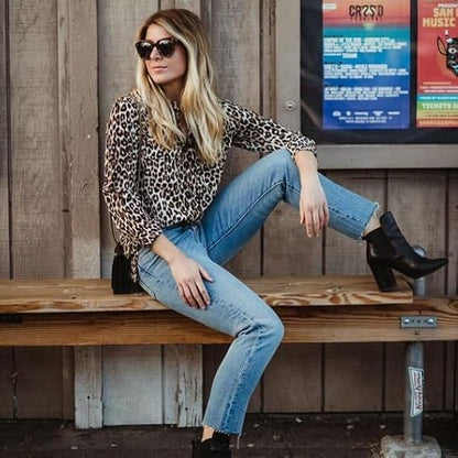 Elarova | Trendige Bluse im Leo-Muster