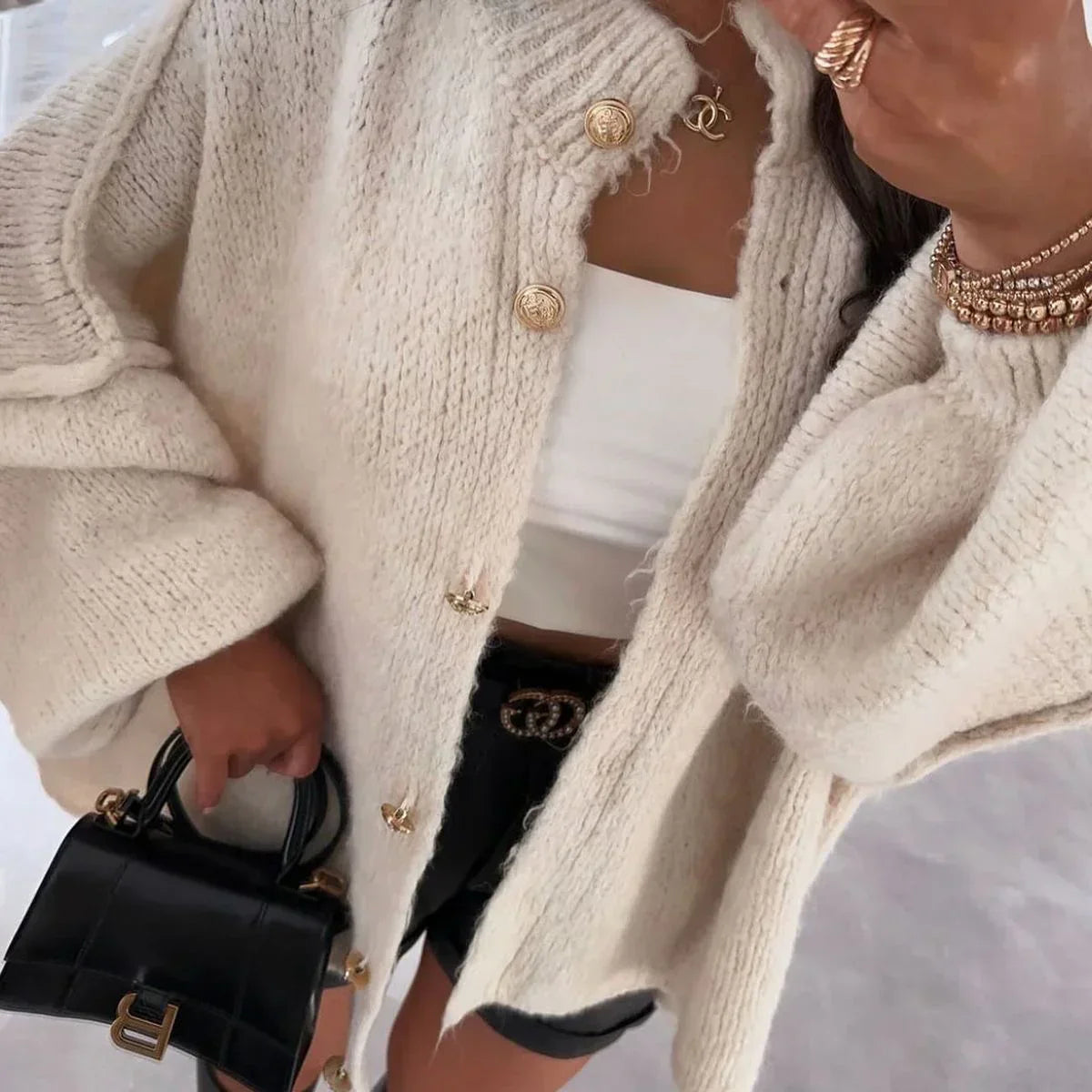 Elarova | Übergröße Strickjacke