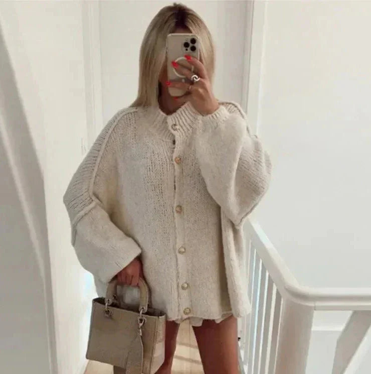 Norvielle Damen Übergröße Strickjacke - Norvielle