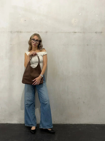 Elarova | Umhängetasche Aus Weichem Wildleder