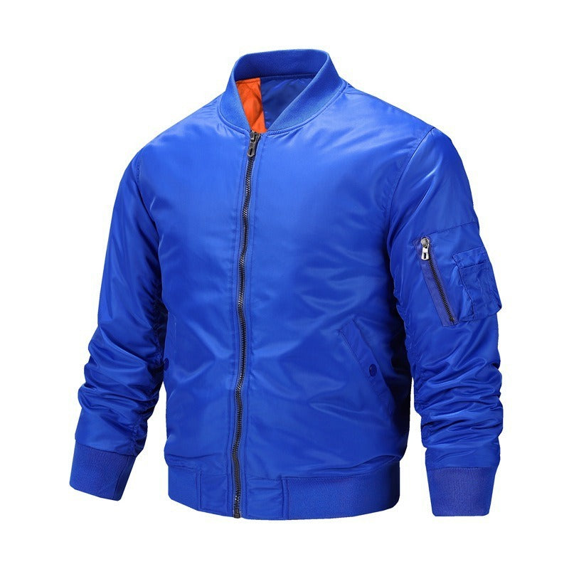 Herren Bomberjacke Reißverschlusstaschen Schwarz Urban Military Stil - Norvielle