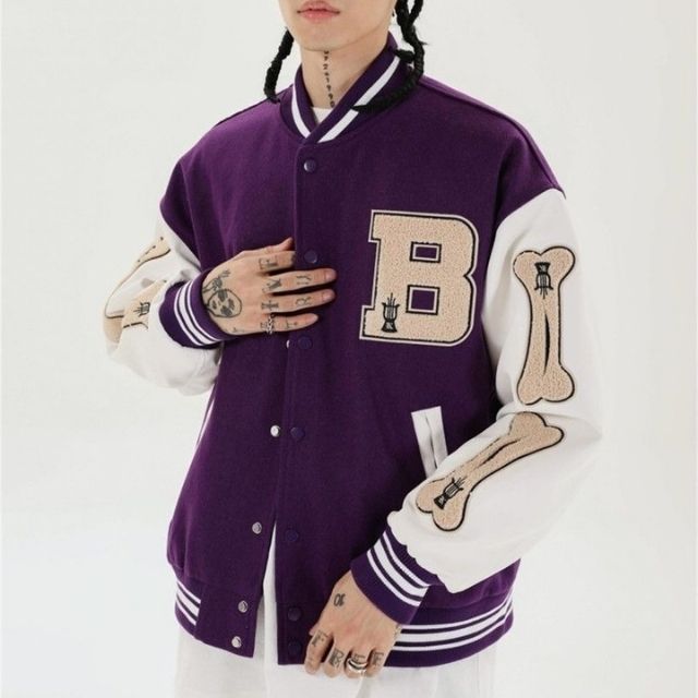 Elarova | Varsity Streetwear Bomberjacke mit bestickten Patches