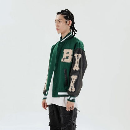 Elarova | Varsity Streetwear Bomberjacke mit bestickten Patches
