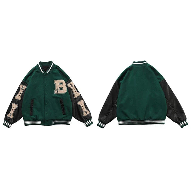 Elarova | Varsity Streetwear Bomberjacke mit bestickten Patches
