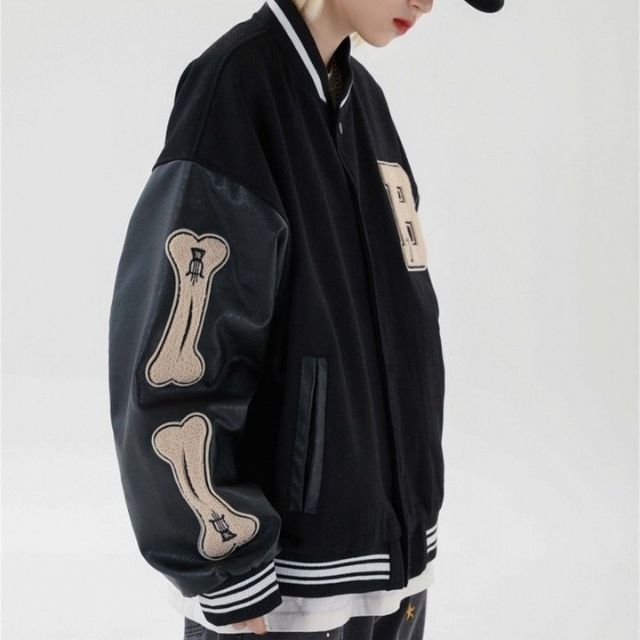 Elarova | Varsity Streetwear Bomberjacke mit bestickten Patches